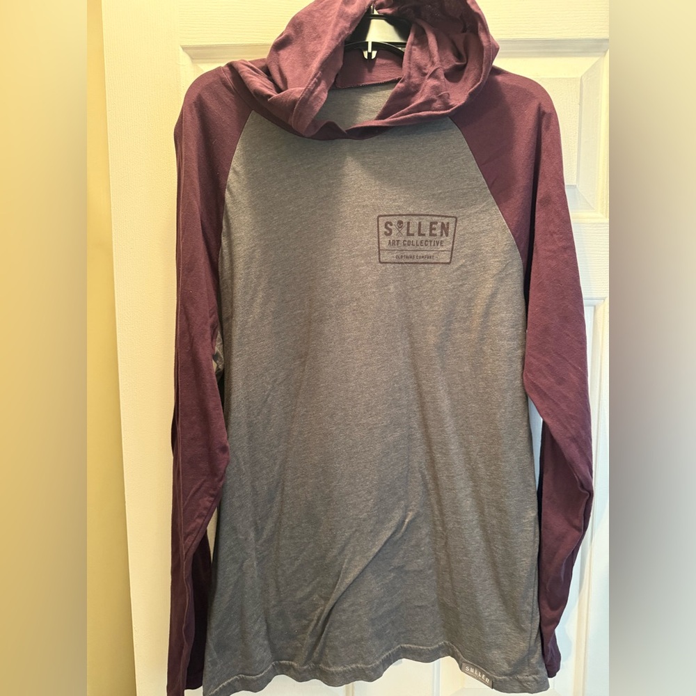 Sullen Men's Long Sleeve Hoodie - Gray and Purple